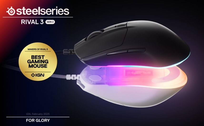 SteelSeries Rival 3 Gen 2 Wired Gaming Mouse - Black