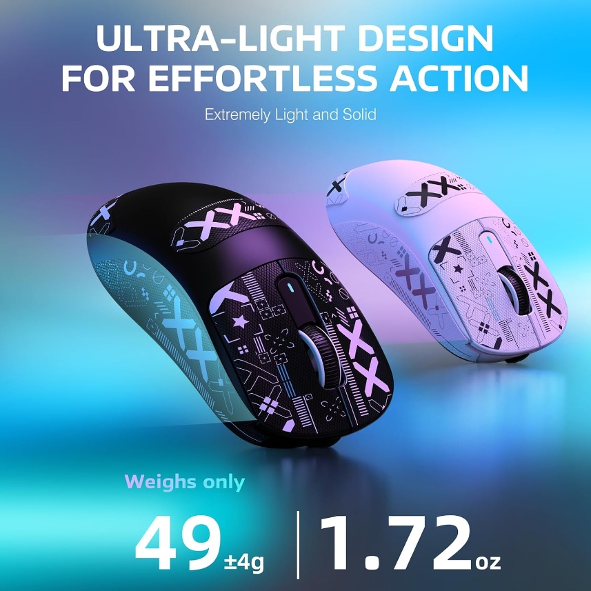 ATTACK SHARK X3 Wireless Gaming Mouse - Black + Stickers