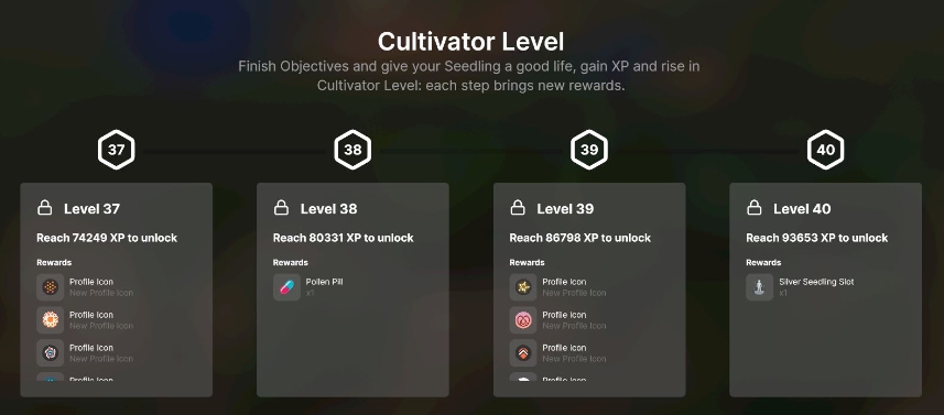 Cultavator Level Screen