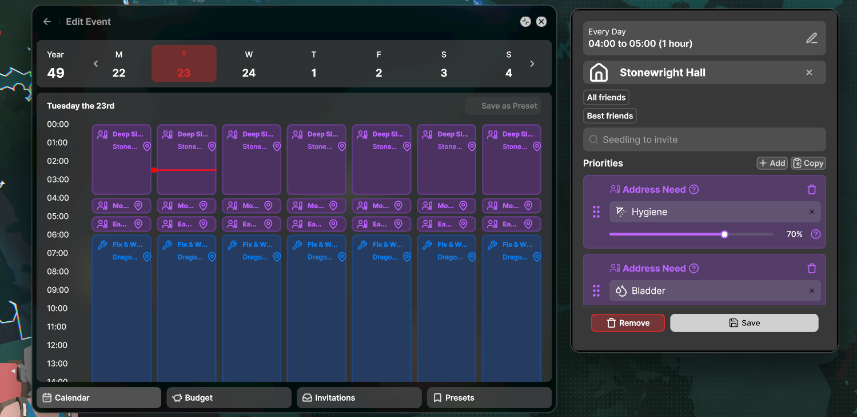 The Scheduler with a short, deliberate priority list