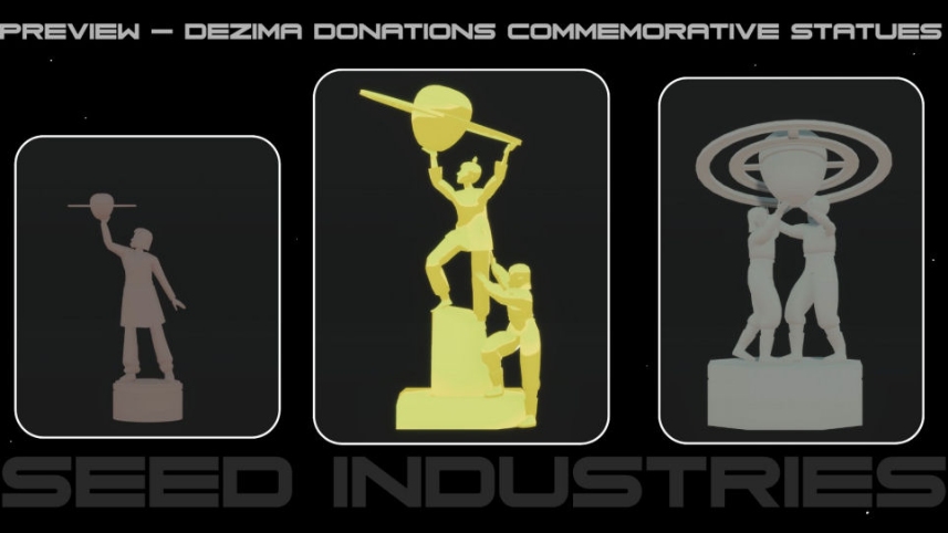 Dexima Donations Statue Concept Art shared within SEED's Spark Social Network.
